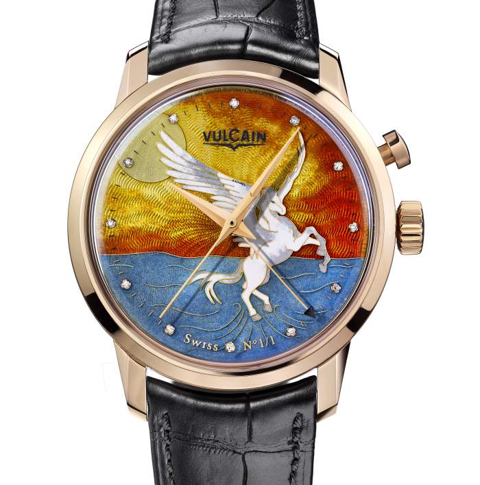 Vulcain Only Watch 2015 : l'émail grand feu et Pégase à l'honneur