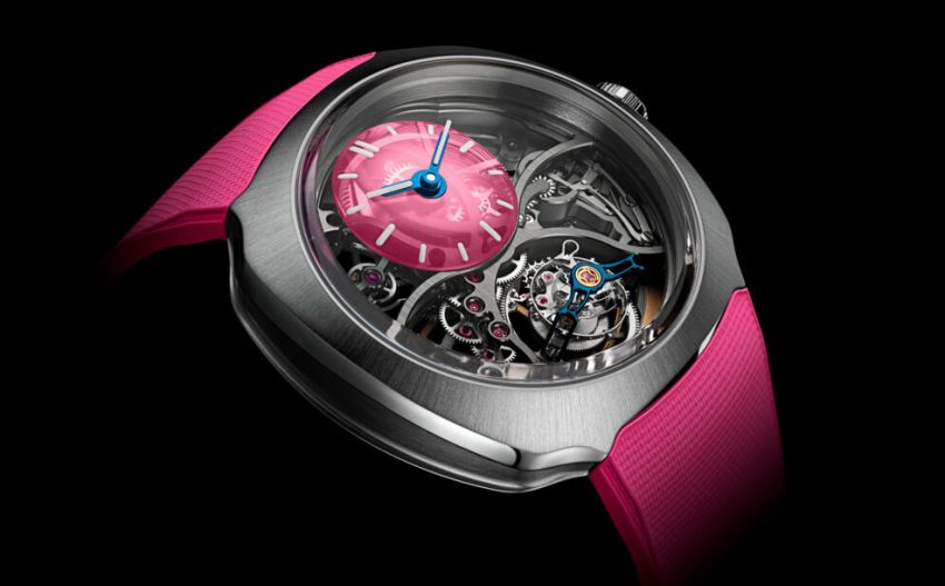 Moser & Cie Streamliner Cylindrical Tourbillon Skeleton Alpine : rose et en ligne uniquement