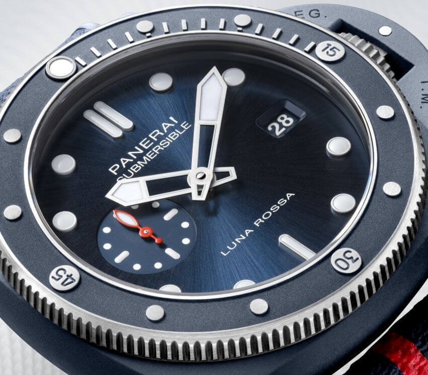 Panerai Submersible QuarantaQuattro Luna Rossa Ti-Ceramitech : pour poignets marins