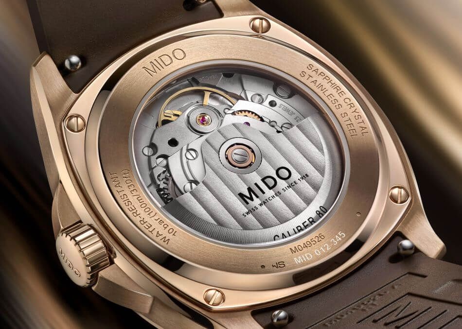 Mido Multifort TV Big Date : une version chic avec boitier en PVD or rose