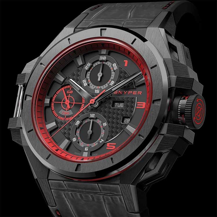 Snyper Ironclad Steel PVD Black Red Edition Snyper Ironclad Steel PVD Black Red Edition