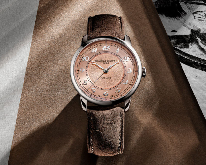 Frédérique Constant Classics Première : un cadran saumon inédit exclusivement pour l'Europe Frédérique Constant Classics Première : un cadran saumon inédit exclusivement pour l'Europe