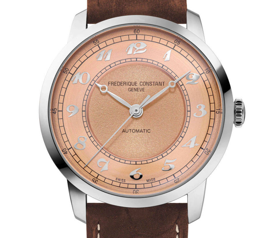 Frédérique Constant Classics Première : un cadran saumon inédit exclusivement pour l'Europe Frédérique Constant Classics Première : un cadran saumon inédit exclusivement pour l'Europe