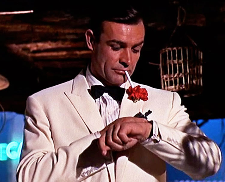 Sean Connery en James Bond dans Goldfinger
