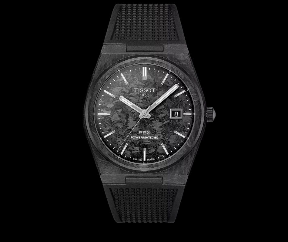 Tissot PRX en carbone forgé : une belle sportive-chic abordable et légère Tissot PRX en carbone forgé : une belle sportive-chic abordable et légère