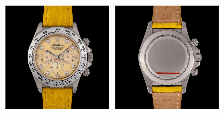 Watchfid : vente d'une exceptionnelle série de 4 Rolex Daytona 16519 aux cadrans de couleur