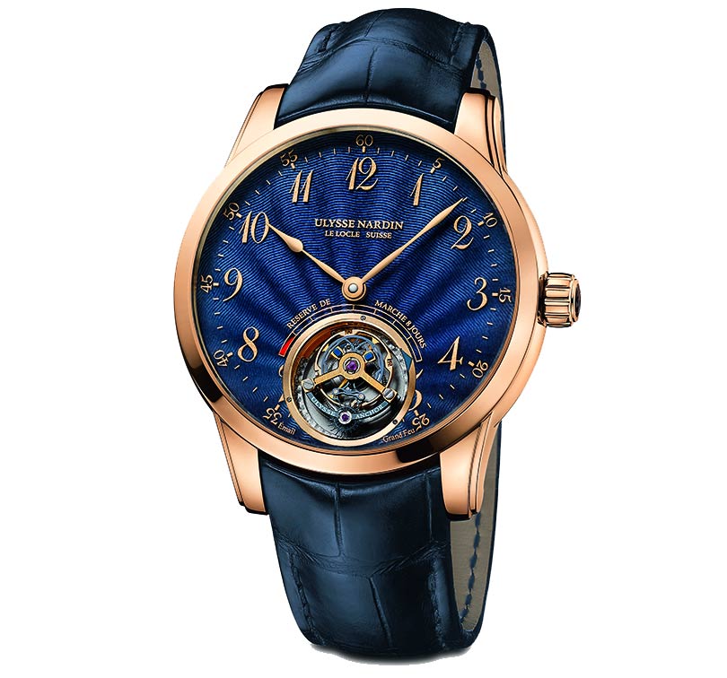 Ulysse Nardin Anchor Tourbillon : grand bleu Ulysse Nardin Anchor Tourbillon : grand bleu