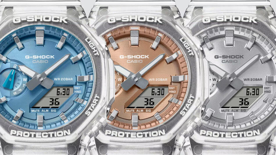 G-Shock GA-2100BM : de la résine transparente pour des montres très estivales G-Shock GA-2100BM : de la résine transparente pour des montres très estivales