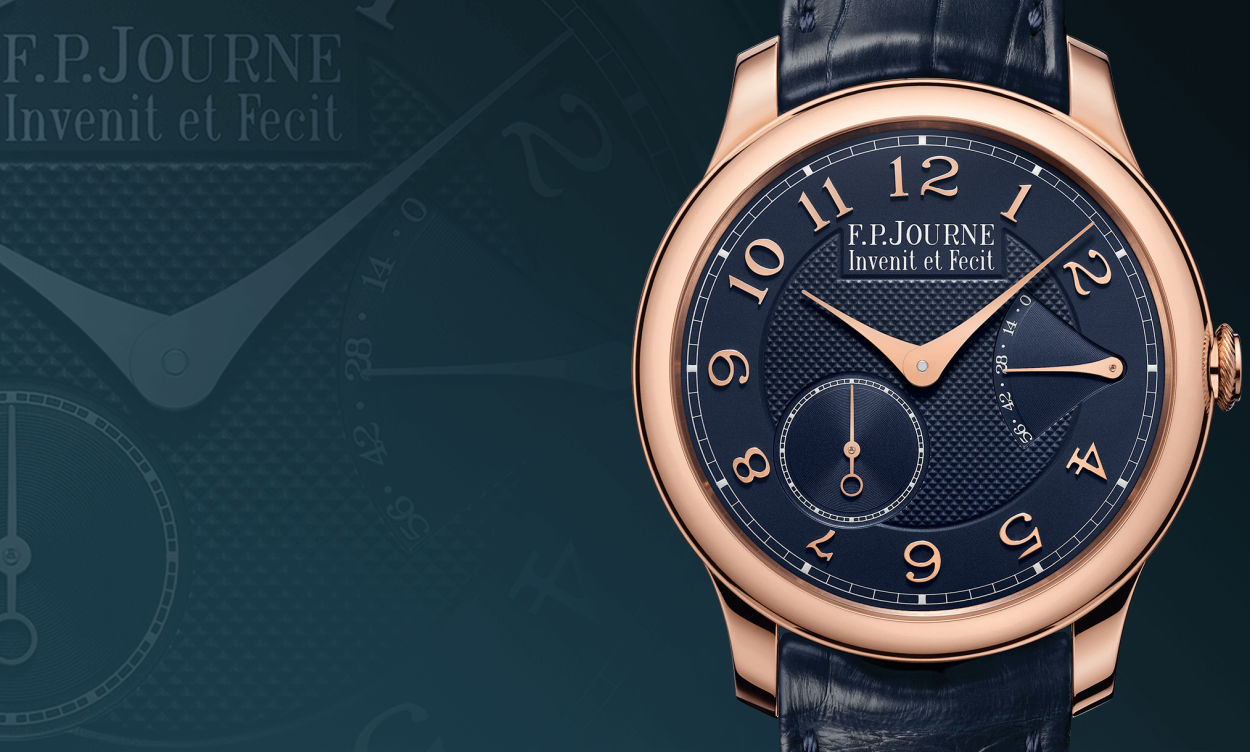 2025 : F.P.Journe célèbre les vingt ans du Chronomètre Souverain avec un cadran en argent guilloché bleu
