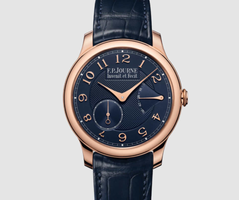 2025 : F.P.Journe célèbre les vingt ans du Chronomètre Souverain avec un cadran en argent guilloché bleu