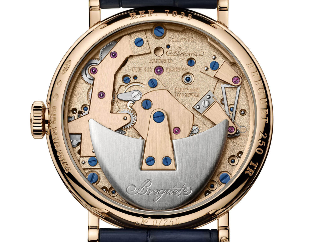Breguet Tradition Seconde Rétrograde : or Breguet et bleu Breguet, deux codes "signature"