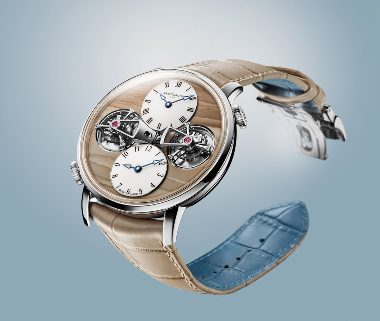 Arnold & Son Double Tourbillon "Landscape" : quand le jaspe paysage ouvre de nouveaux horizons