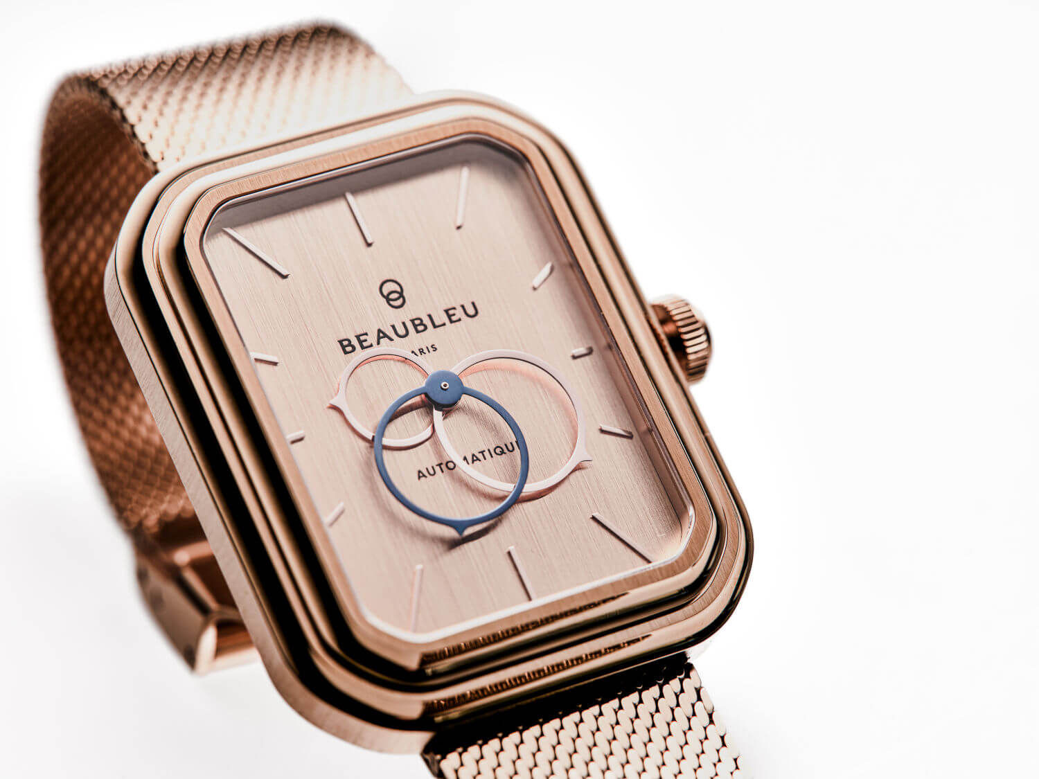 Bleubleu Figura : aiguilles rondes pour montres rectangles