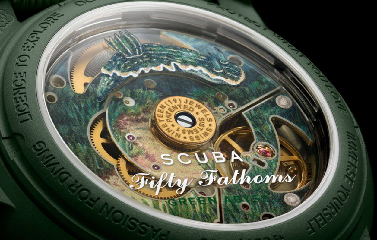 Blancpain x Swatch Scuba Fifty Fathoms Green Abyss : avec "Mil-Spec"