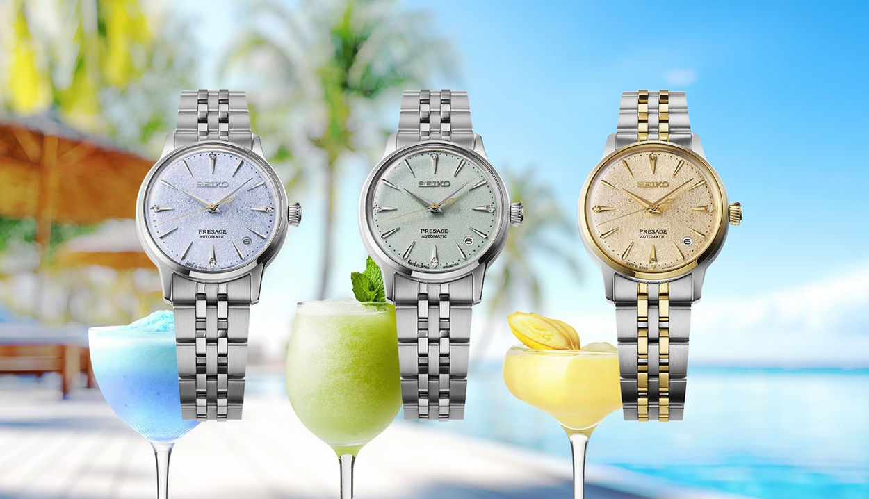 Seiko Presage Cocktail Frozen : trois jolis modèles pour l'été 2025
