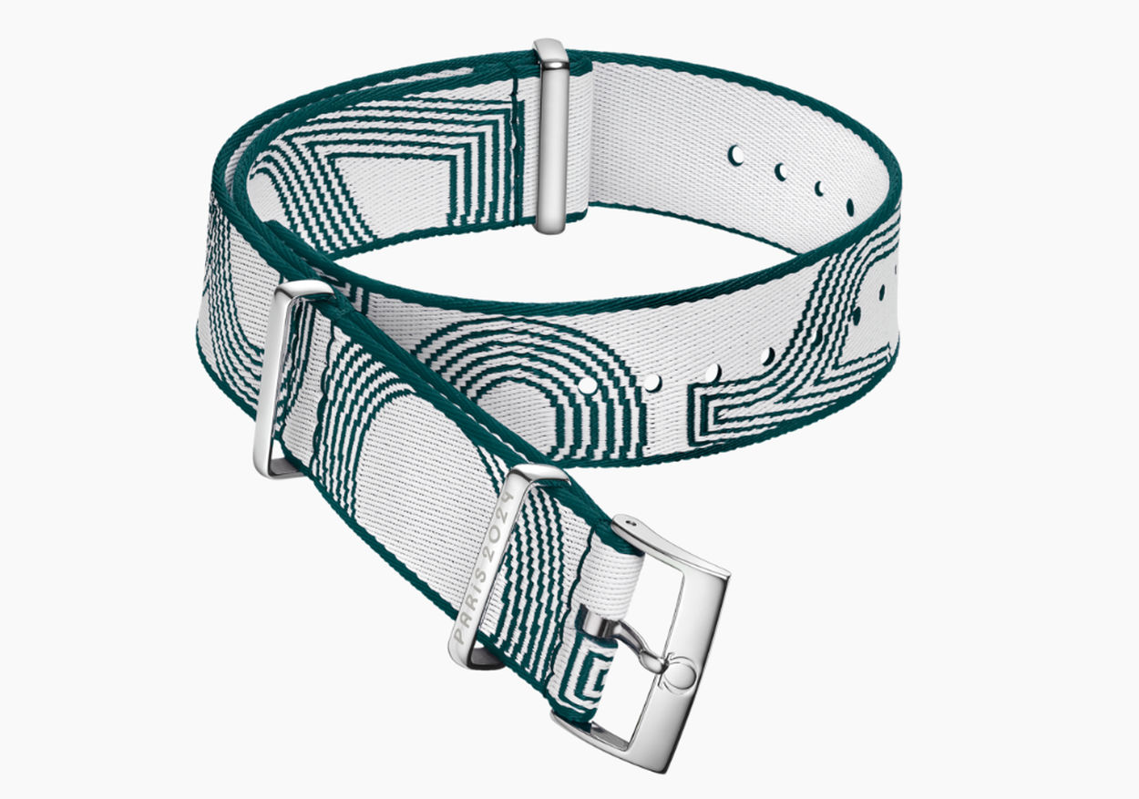 Les bracelets Nato d'Omega pour les JO de Paris restent en vente sur le site Internet de la marque