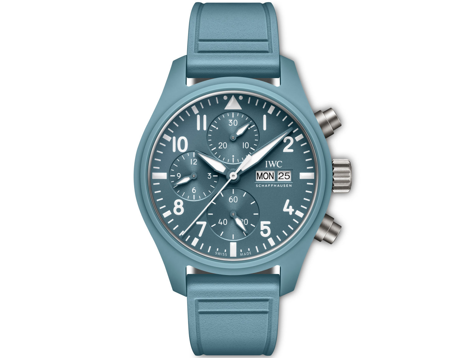IWC Top Gun Miramar : bleu clair comme les t-shirts de pilotes de l'armée de l'air US