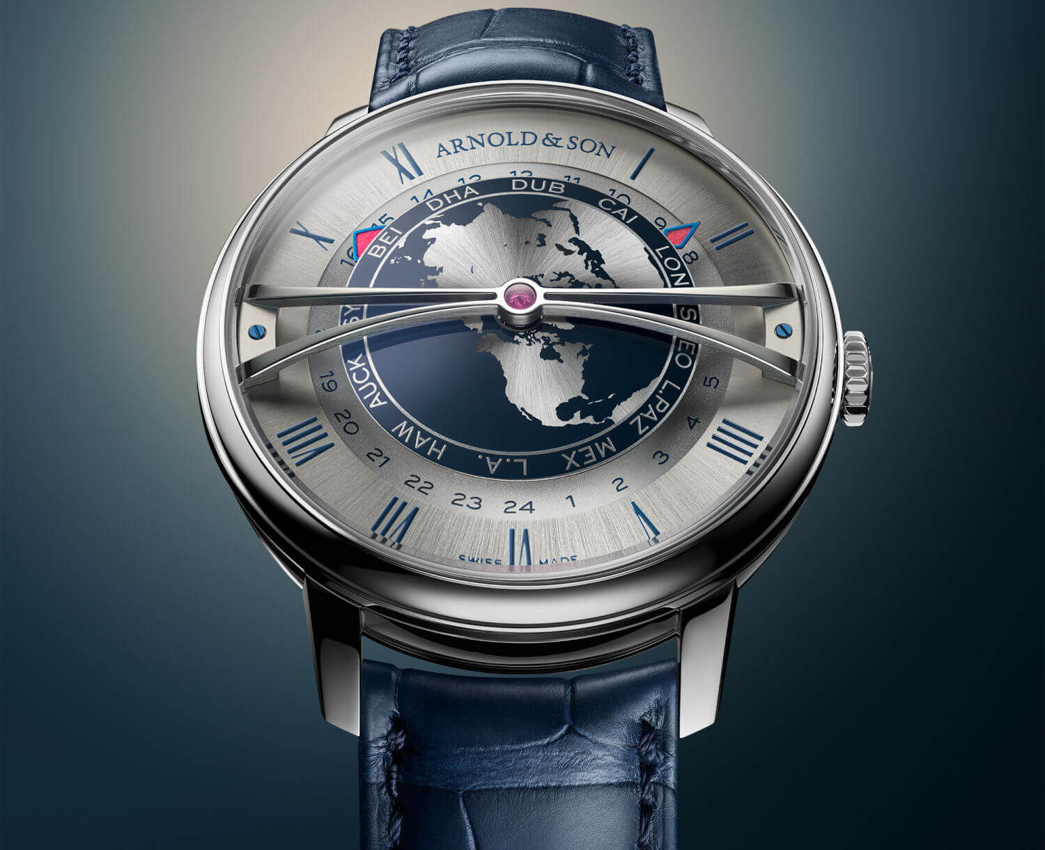 Arnold & Son Globetrotter 42 : en version plus compacte et plus actuelle de 42 mm