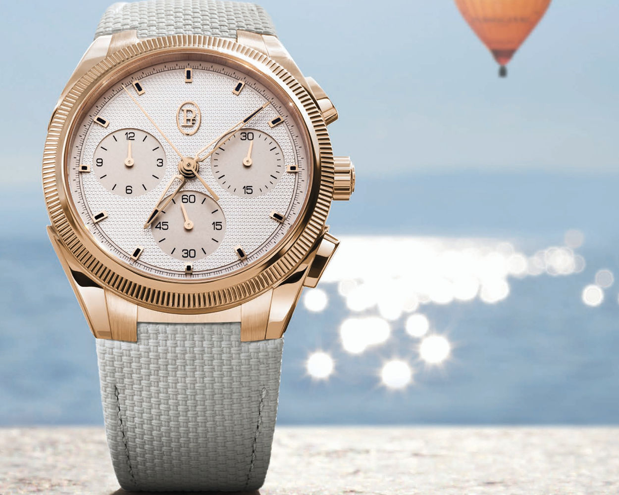 Tonda PF Sport Chronographe or rose "sandstone" : l'été en pente douce