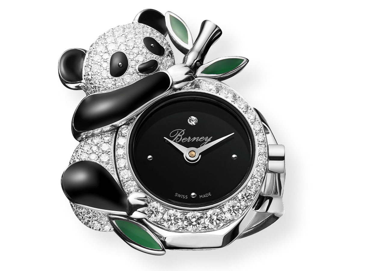 Berney : son panda montre-bague en or, diamants et émail grand feu en lice pour le GPHG 2025