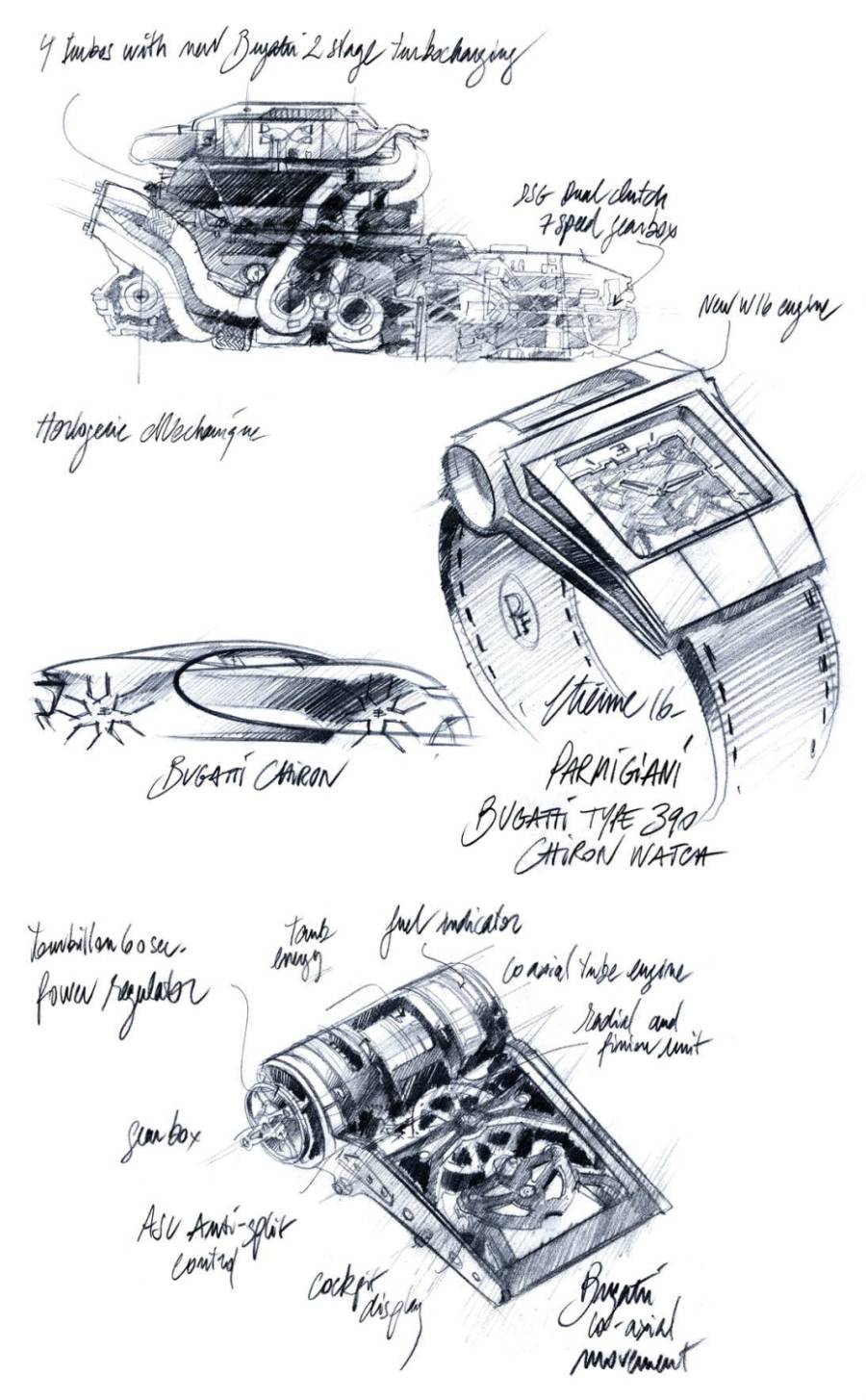 PF Bugatti Type 390 Concept Watch : un bloc moteur au poignet