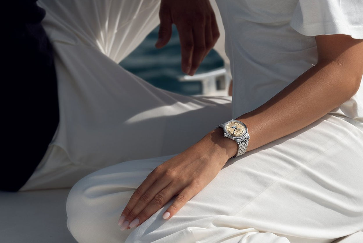 Raymond Weil Millesime Honey-Moon : cadran miel et Miels de Stéphanie