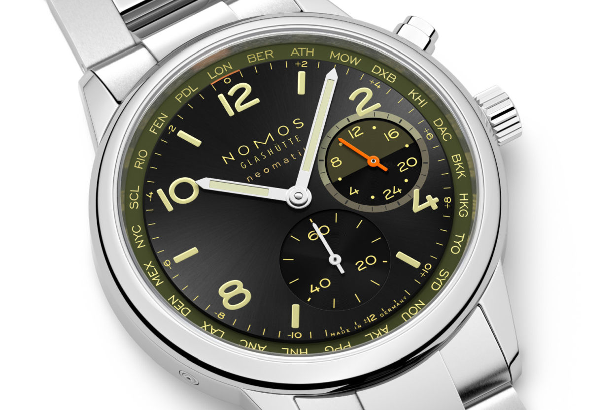 Nomos Neomatik Worldtimer : une ville la nuit...