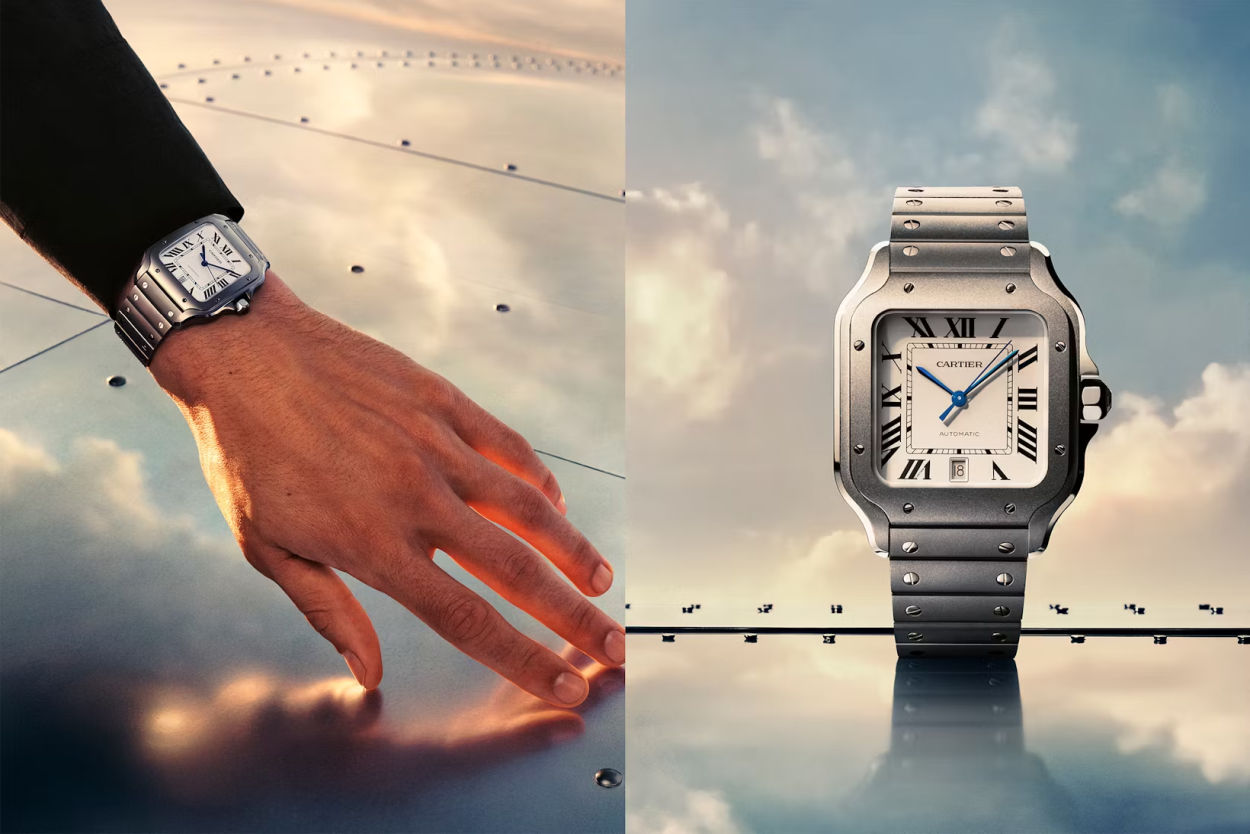 Cartier : la Santos se fait ultra-légère en version titane mat