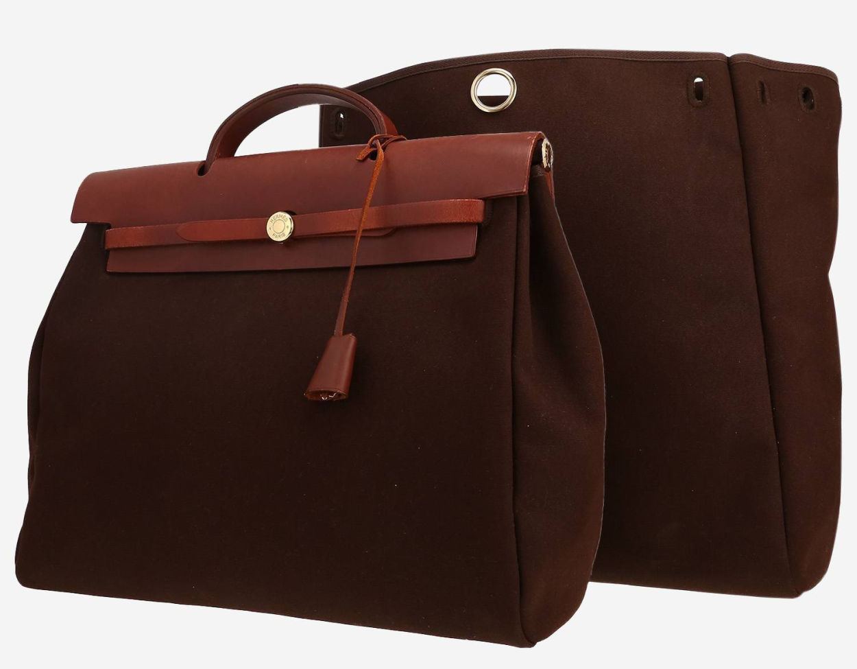 Le Herbag d'Hermès ou le "Kelly sportif" en cuir et toile modulaire