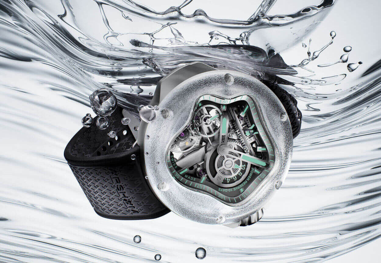 Hublot MP-17 Meca 10 Arsham Splash Titanium Sapphire : montre goute d'eau Hublot MP-17 Meca 10 Arsham Splash Titanium Sapphire : montre goute d'eau