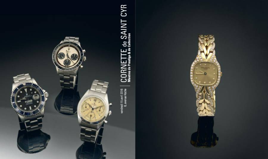 Cornette de Saint-Cyr : vente aux enchères de montres de collection le 15 avril 2016