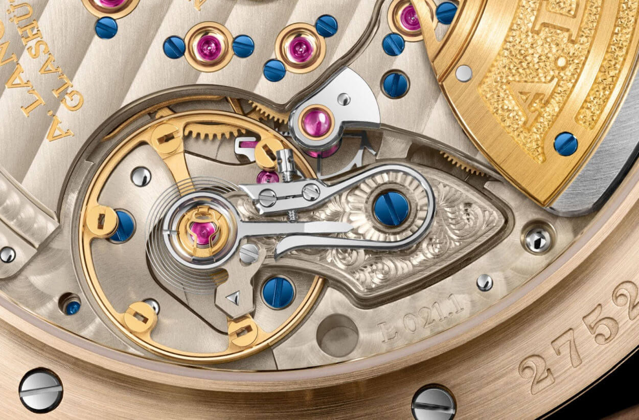 Lange 1 Daymatic Honeygold : or miel pour cadran havane et calibre automatique