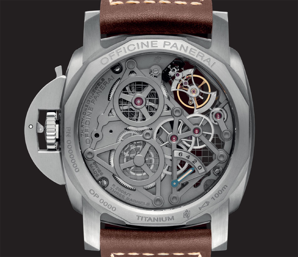 Panerai Luminor Lo Scienziato Tourbillon GMT Titane : 150 ex