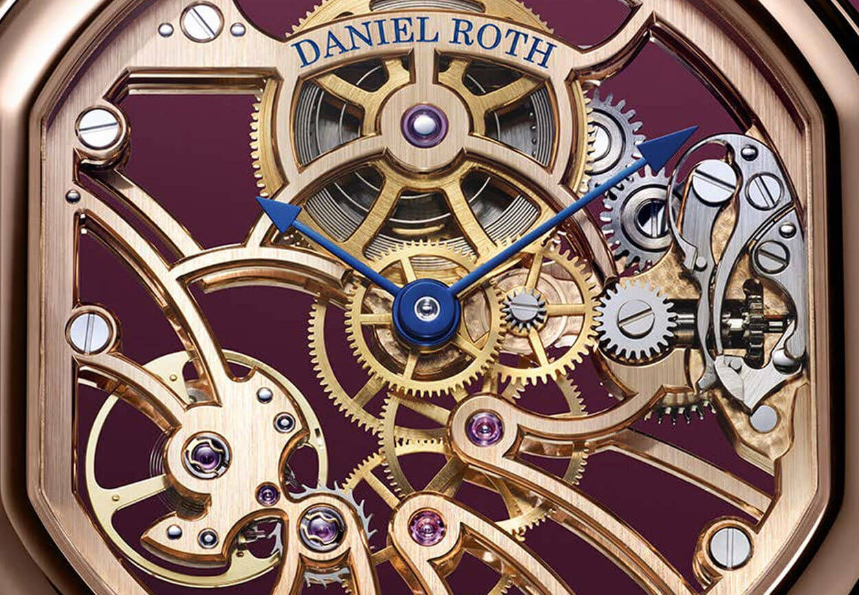 Daniel Roth Extra Plat or rose squelette : dentelle mécanique
