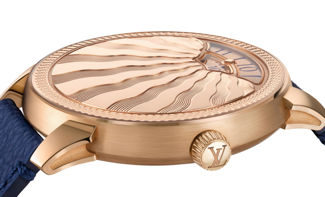 Louis Vuitton Tambour Convergence Guilloché : le temps traine et le cadran se "guilloche"