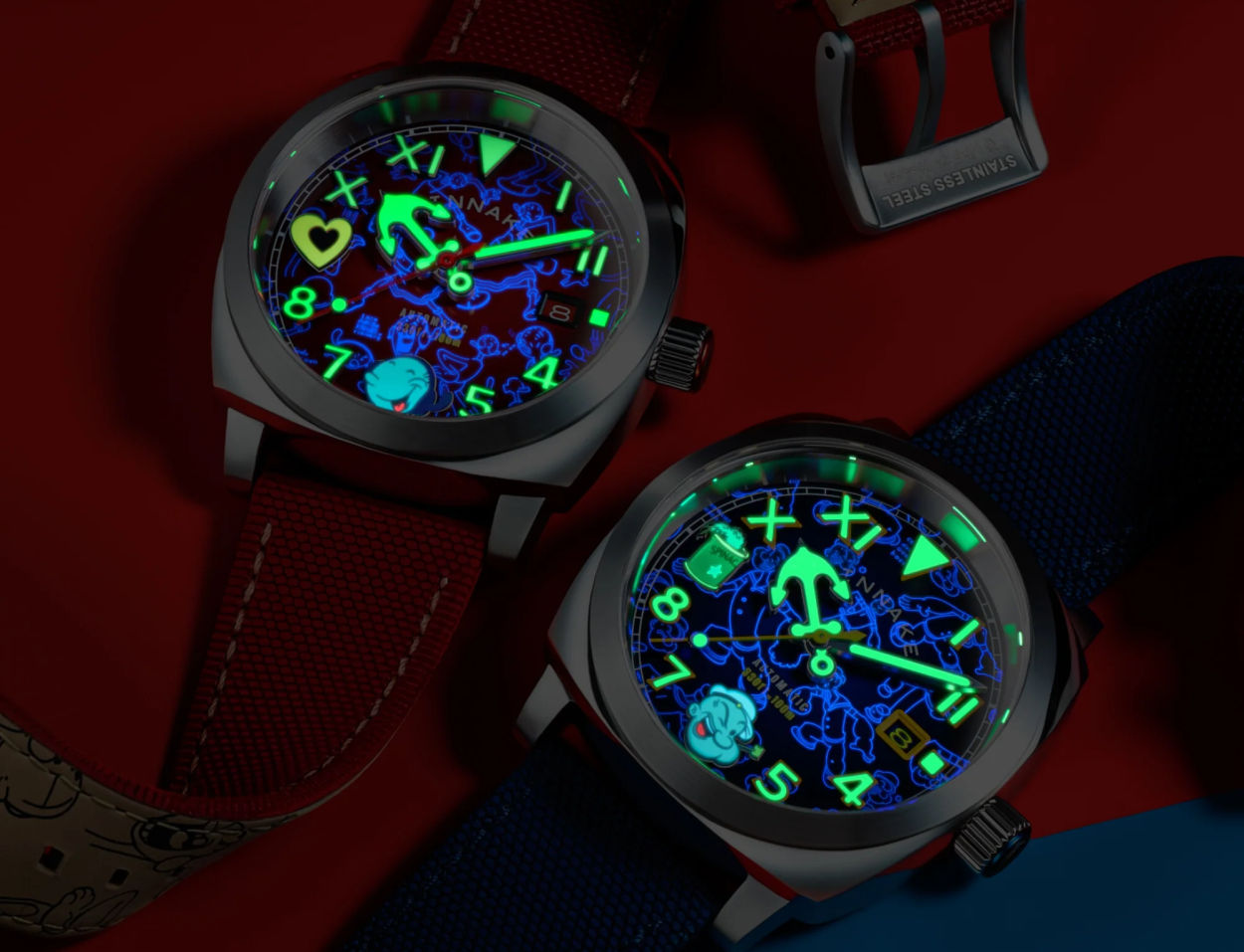 Popeye et Olive par Spinnaker : un duo horloger pour la Saint-Valentin empreint d'air marin
