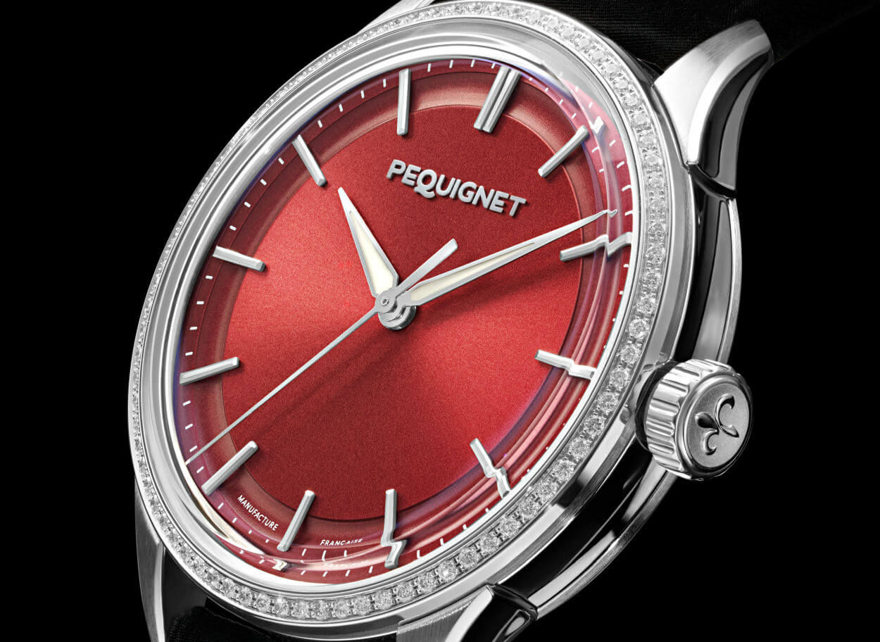 La Pequignet Royale Paris 36 mm se pare de diamants