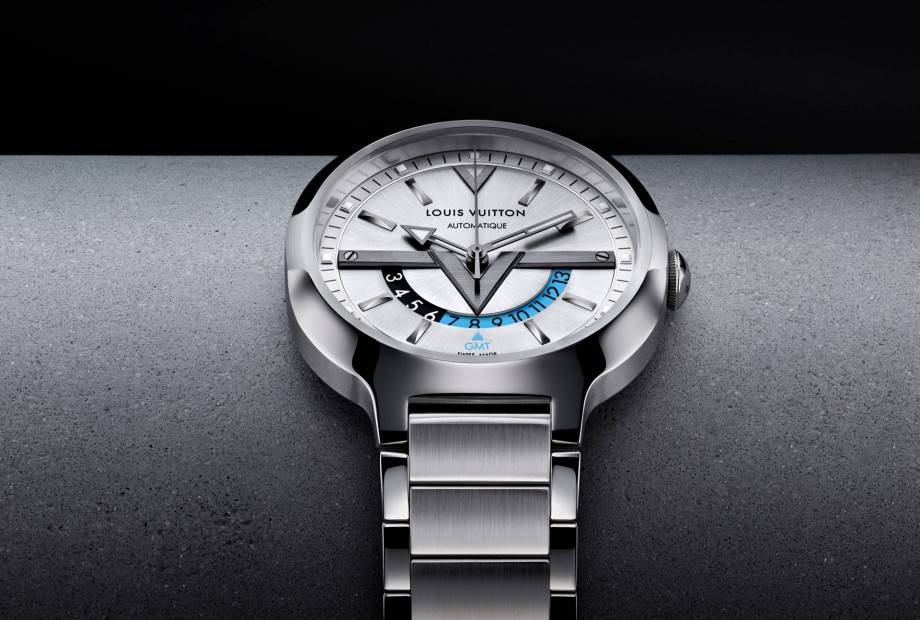Louis Vuitton montre GMT en acier