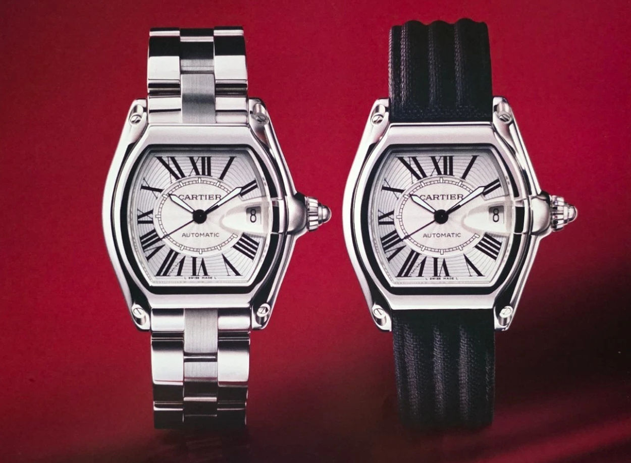 Une publicité Cartier Roadster de l'époque