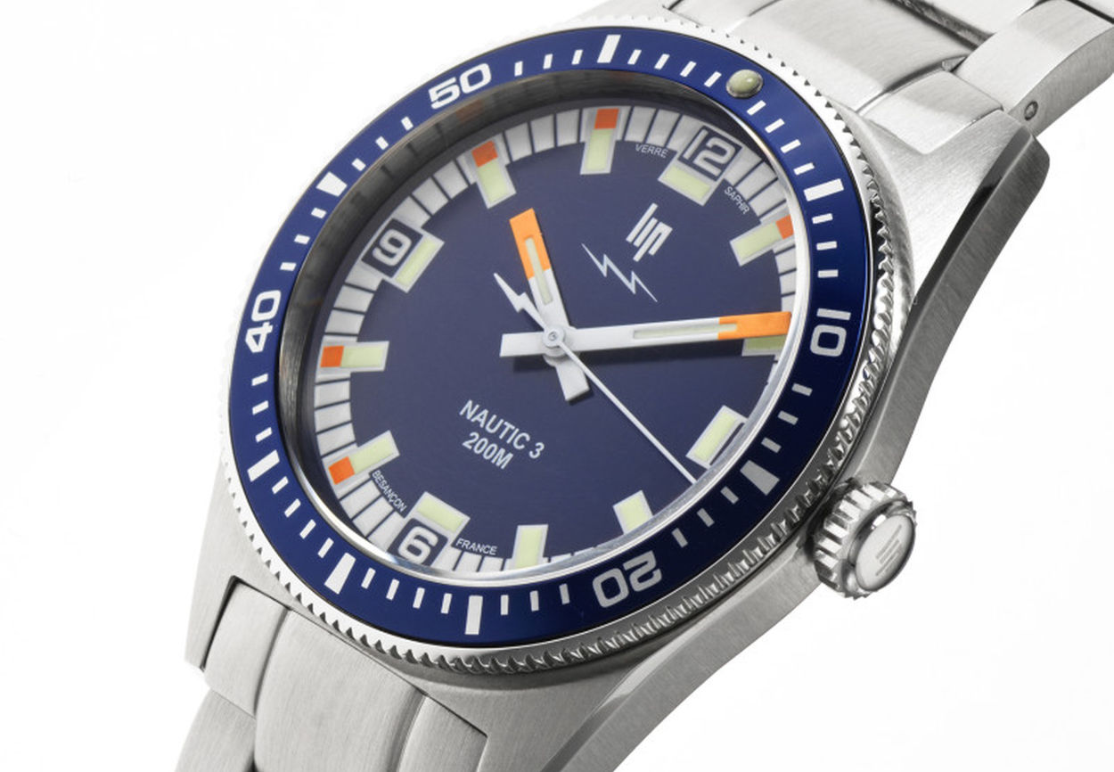 LIP enrichit sa collection Nautic 3 avec trois nouvelles références à quartz à "seconde fluide"