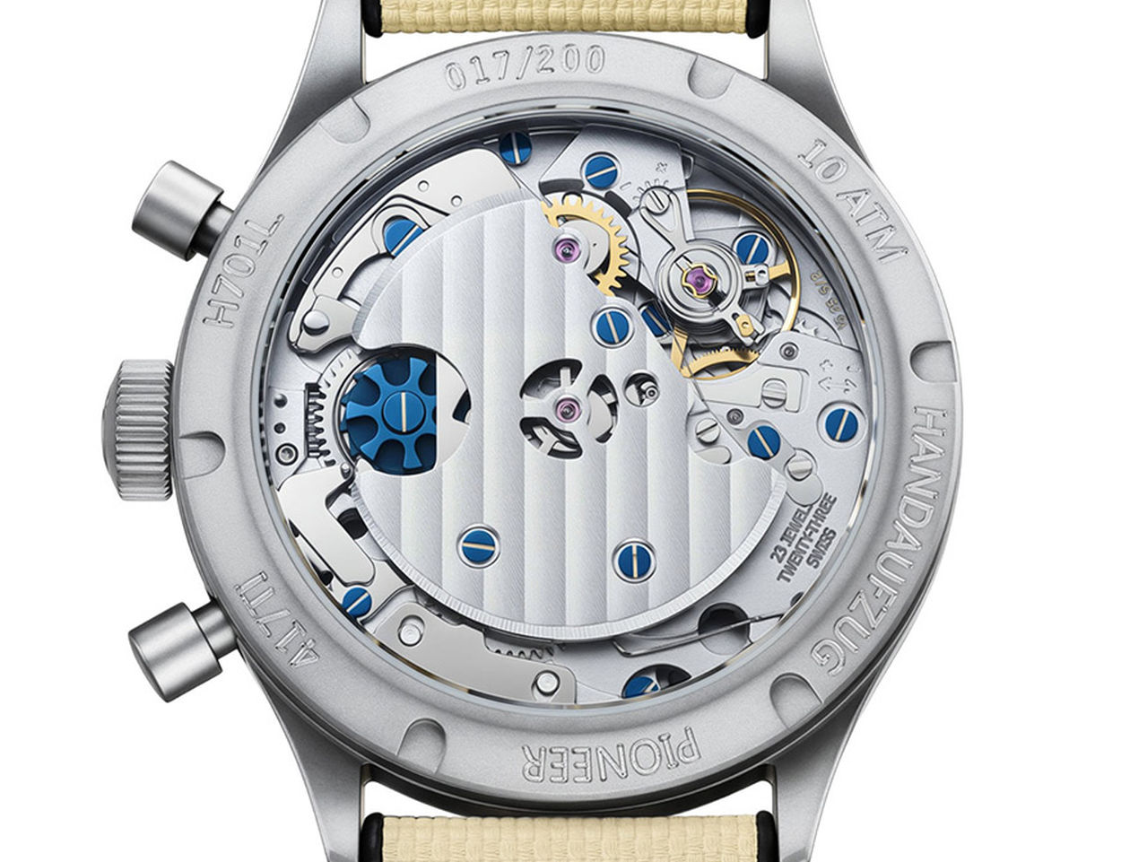 Hanhart 417 Ti Desert Dial : un chono flyback de légende en titane au style militaire revisté