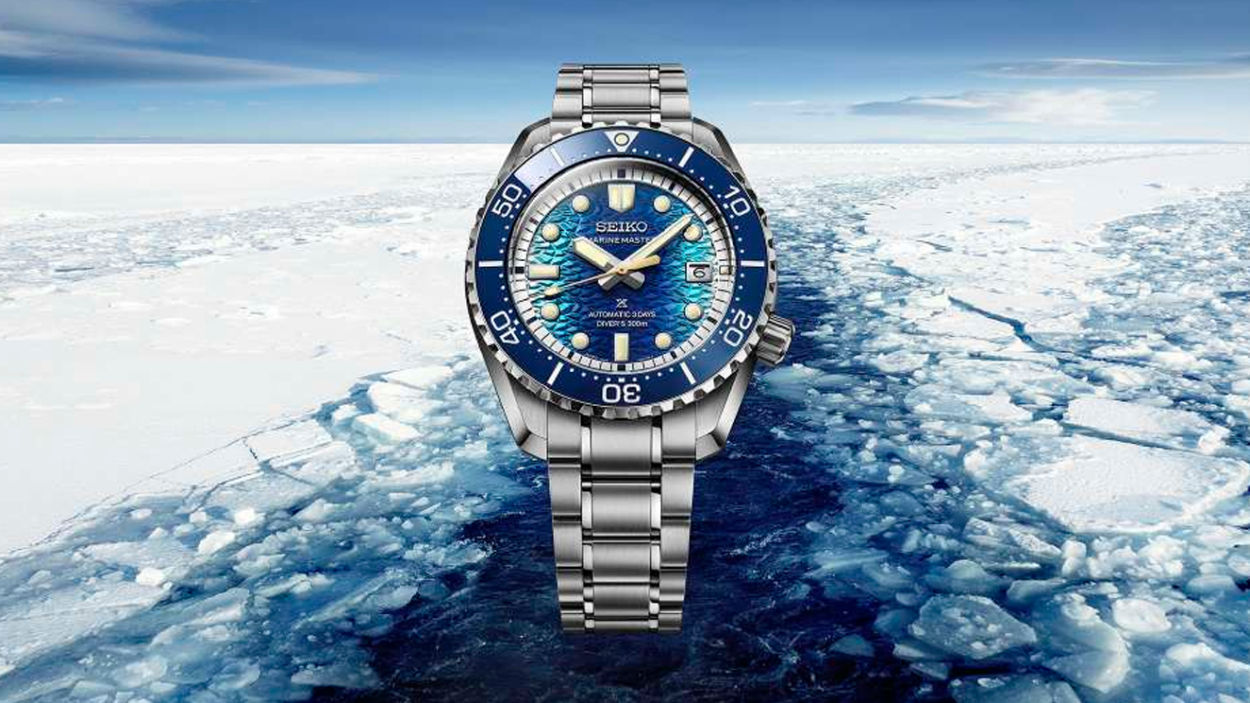 Seiko Prospex Marinemaster : un cadran bleu comme le sillage d'un brise-glace