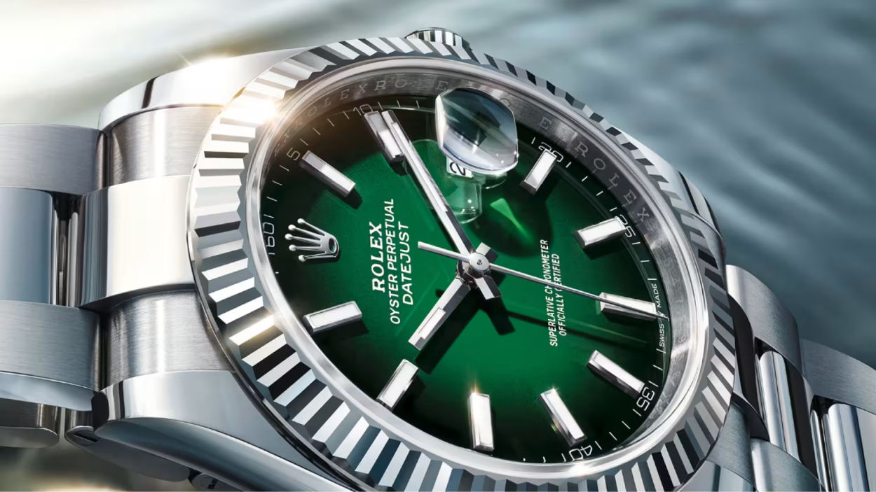 Datejust 41 : aux couleurs de Rolex avec un cadran vert ombré laqué vert