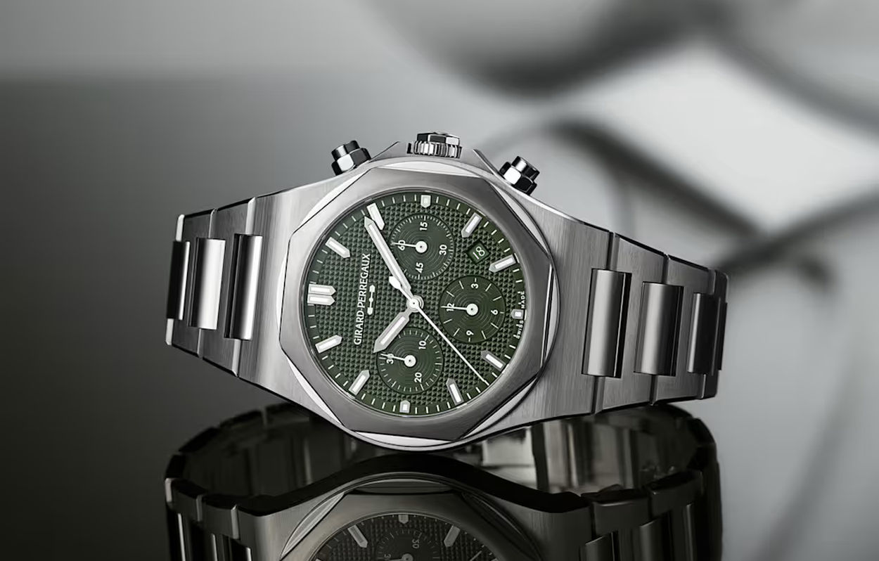 Laureato Chronograph Bucherer x Girard Perregaux : exit le bleu, place au vert