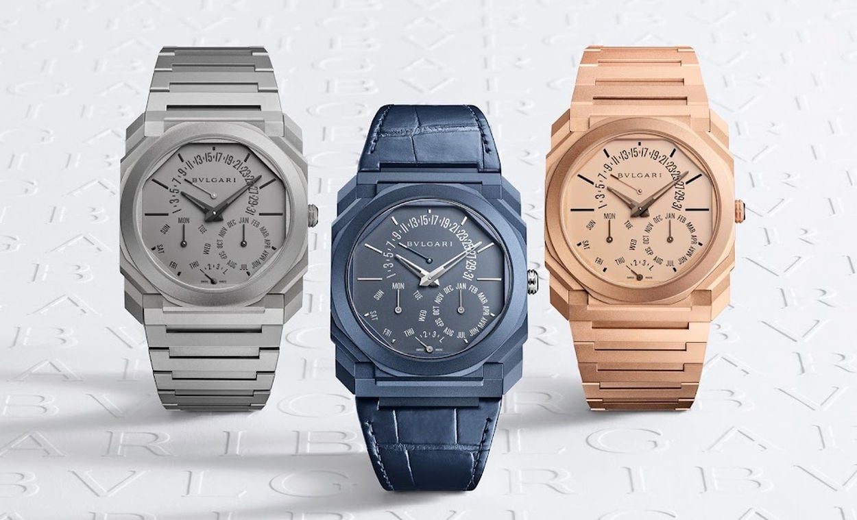 Bvlgari Octo Finissimo : un QP en titane PVD bleu monochrome