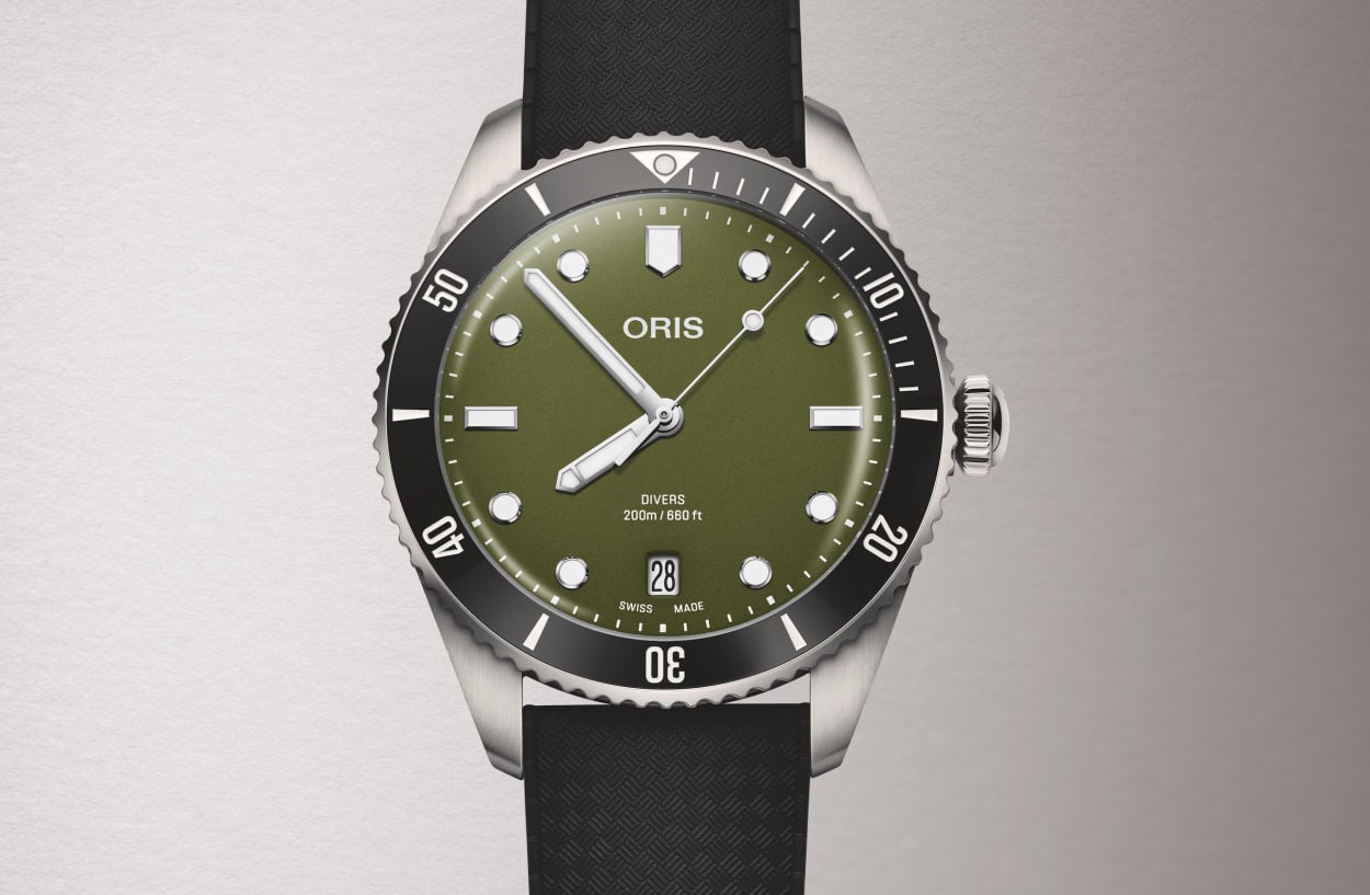 Oris Divers Date : un cadran kaki qui évoque les équipements militaires vintage