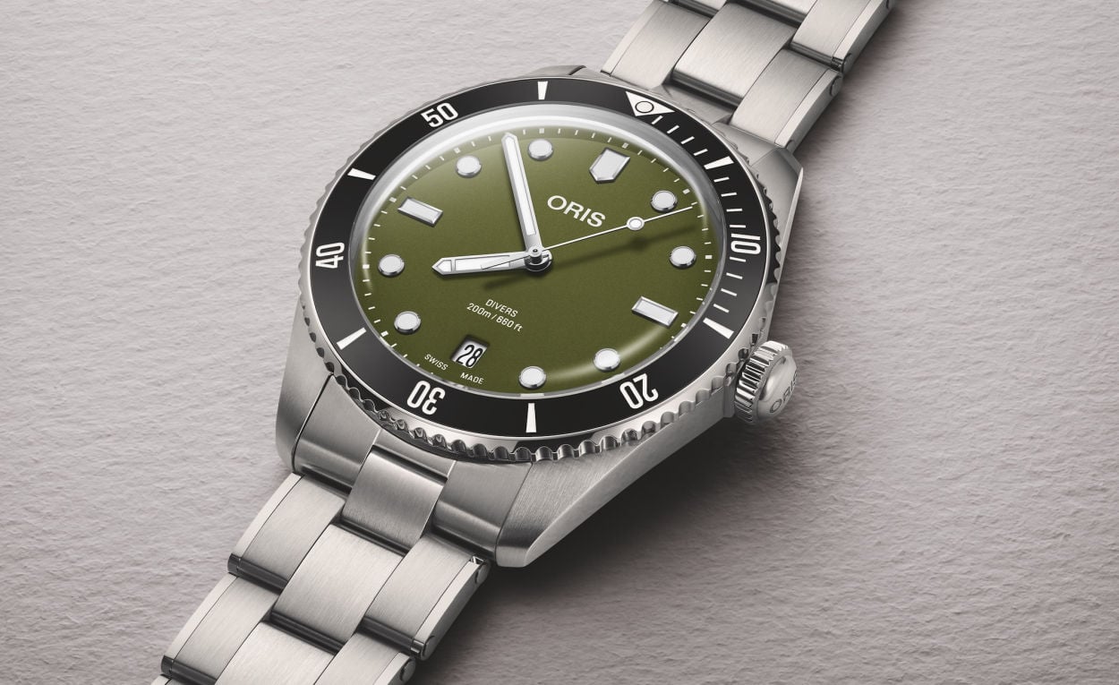 Oris Divers Date : un cadran kaki qui évoque les équipements militaires vintage
