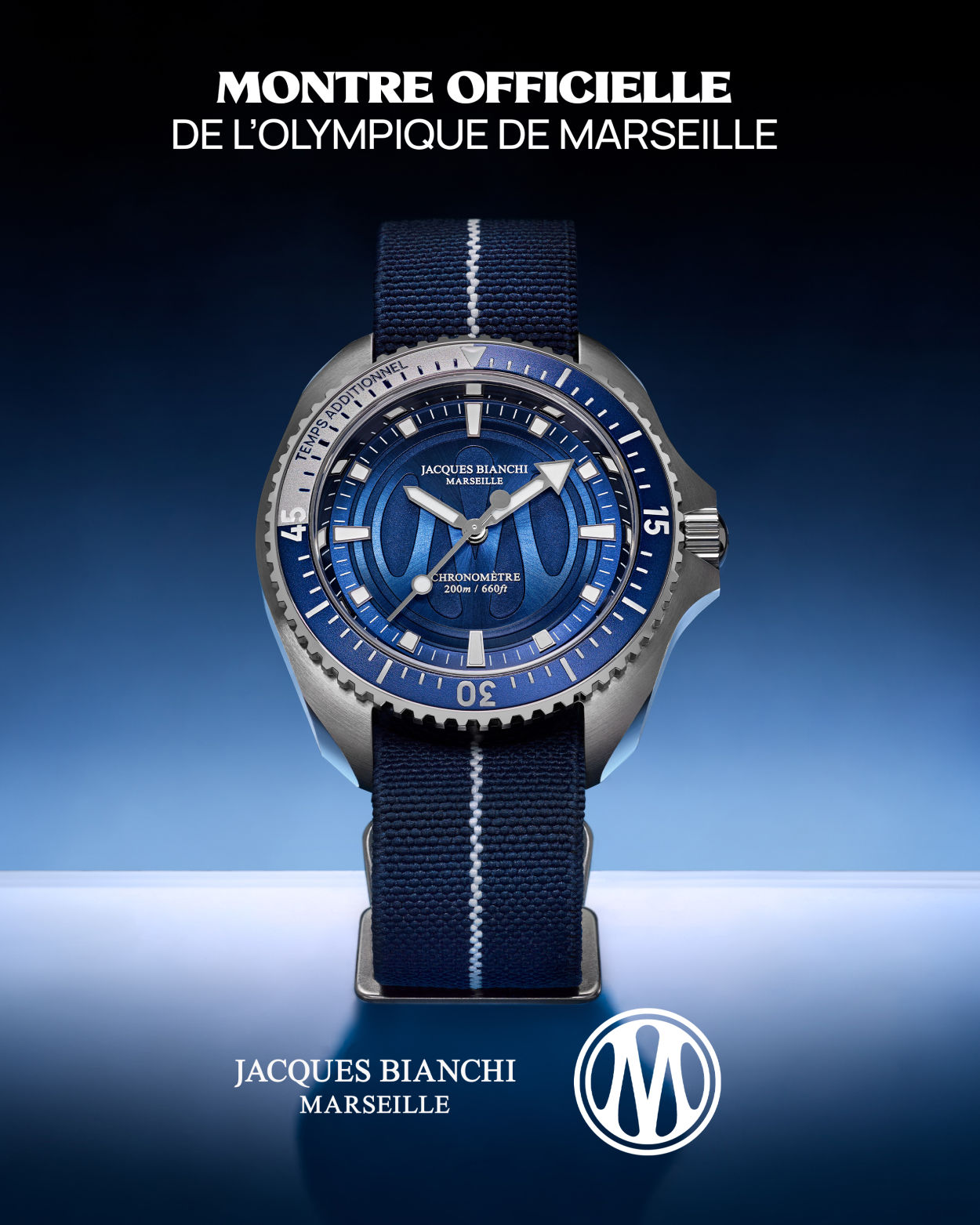 Olympique de Marseille et Jacques Bianchi : une première montre aux couleurs du club phocéen