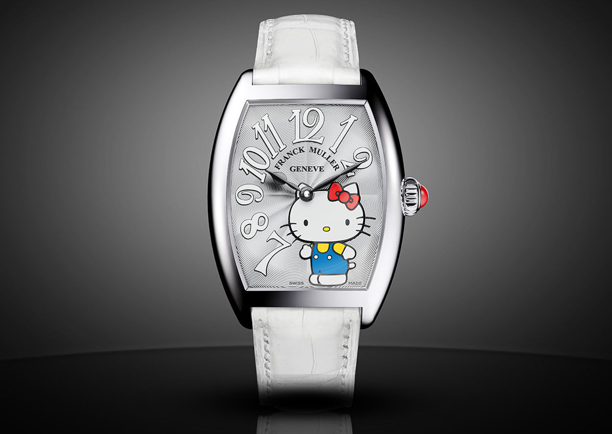 Franck Muller imagine une Cintrée Curvex aux couleurs d'Hello Kitty