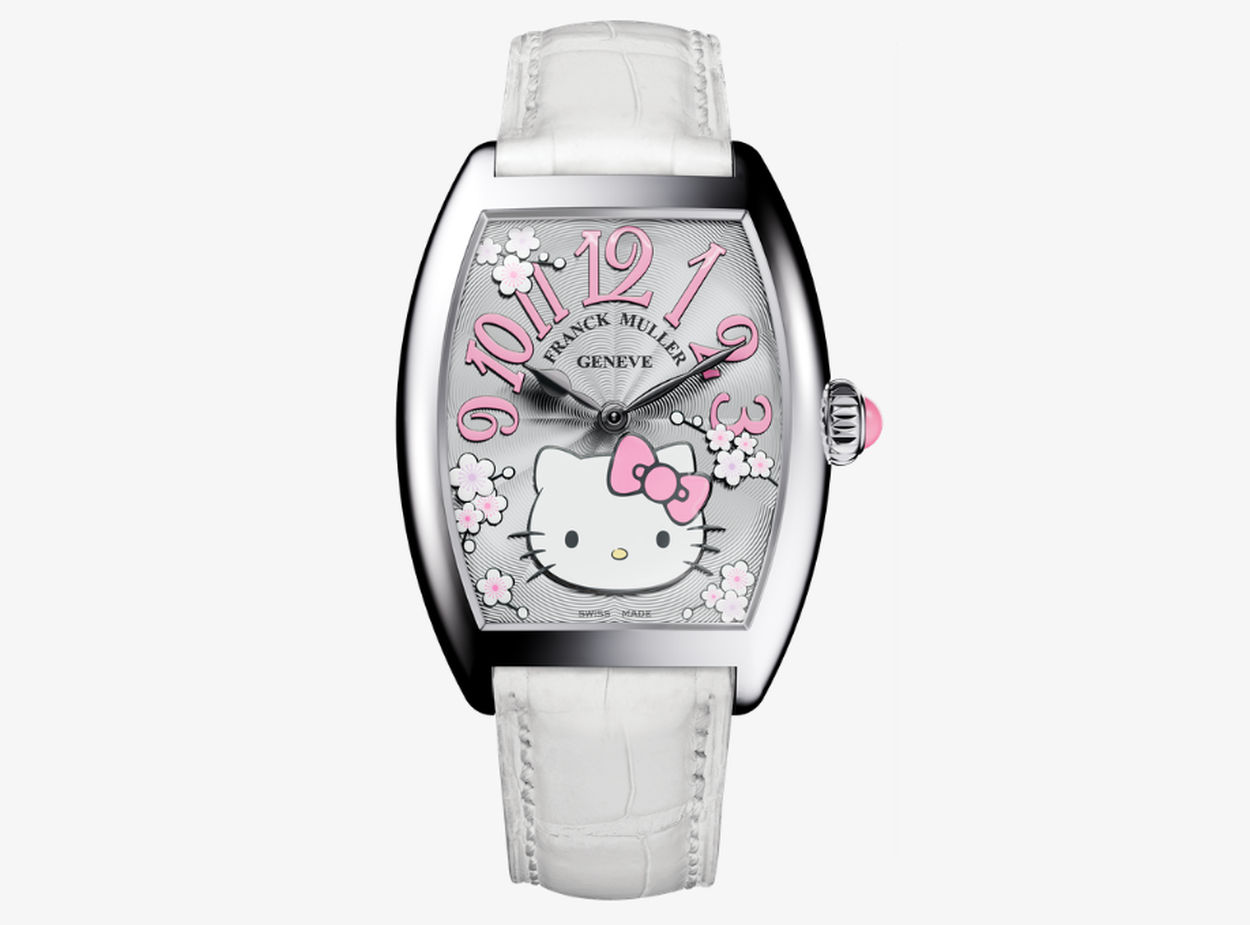 Franck Muller imagine une Cintrée Curvex aux couleurs d'Hello Kitty